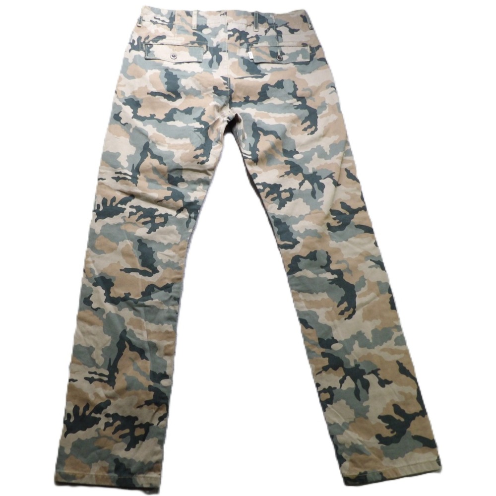 Levi's Men W30 L30 Slim Straight Camo Cargo Pants Military Utility Cotton Khaki